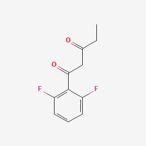 molecular formula C11H10F2O2 B13564013 1-(2,6-Difluorophenyl)pentane-1,3-dione 