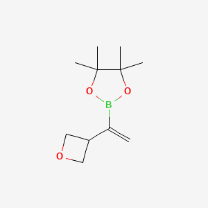 molecular formula C11H19BO3 B13564043 4,4,5,5-Tetramethyl-2-(1-(oxetan-3-yl)vinyl)-1,3,2-dioxaborolane 