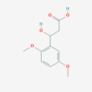 molecular formula C11H14O5 B13564051 3-(2,5-Dimethoxyphenyl)-3-hydroxypropanoic acid 