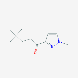 molecular formula C11H18N2O B13564059 4,4-Dimethyl-1-(1-methyl-1h-pyrazol-3-yl)pentan-1-one 