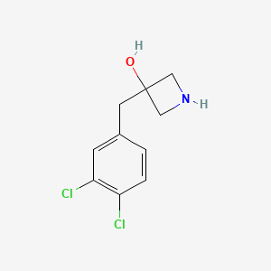 molecular formula C10H11Cl2NO B13564146 3-(3,4-Dichlorobenzyl)azetidin-3-ol 