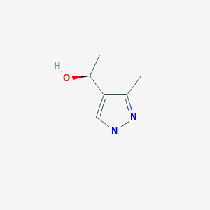 molecular formula C7H12N2O B13564167 (S)-1-(1,3-Dimethyl-1h-pyrazol-4-yl)ethan-1-ol 