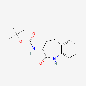 molecular formula C15H20N2O3 B1356419 tert-butyl N-(2-oxo-2,3,4,5-tetrahydro-1H-1-benzazepin-3-yl)carbamate CAS No. 86499-69-6