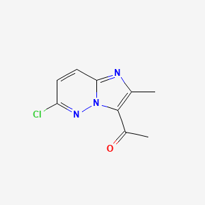 molecular formula C9H8ClN3O B1356421 1-(6-Chloro-2-methylimidazo[1,2-b]pyridazin-3-yl)ethanone CAS No. 90734-73-9