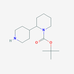 molecular formula C15H28N2O2 B13564258 Tert-butyl2-(piperidin-4-yl)piperidine-1-carboxylate 