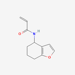 molecular formula C11H13NO2 B13564260 N-(4,5,6,7-tetrahydro-1-benzofuran-4-yl)prop-2-enamide 