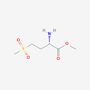 molecular formula C6H13NO4S B13564261 Methyl (S)-2-amino-4-(methylsulfonyl)butanoate 