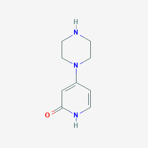 molecular formula C9H13N3O B13564274 4-(Piperazin-1-yl)pyridin-2-ol 