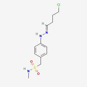 molecular formula C12H18ClN3O2S B1356428 C-{4-[N'-(4-Chloro-butylidene)-hydrazino]-phenyl}-N-methyl-methanesulfonamide 