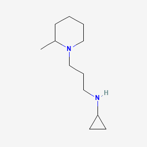 molecular formula C12H24N2 B13564302 n-(3-(2-Methylpiperidin-1-yl)propyl)cyclopropanamine 