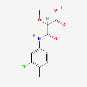 molecular formula C11H12ClNO4 B13564315 2-[(3-Chloro-4-methylphenyl)carbamoyl]-2-methoxyaceticacid 