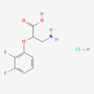 molecular formula C9H10ClF2NO3 B13564323 3-Amino-2-(2,3-difluorophenoxy)propanoicacidhydrochloride 