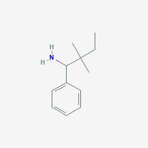 molecular formula C12H19N B13564331 2,2-Dimethyl-1-phenylbutan-1-amine 