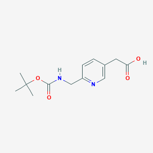 2-(6-(((tert-Butoxycarbonyl)amino)methyl)pyridin-3-yl)acetic acid