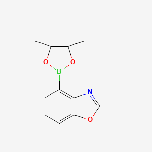 2-Methyl-4-(4,4,5,5-tetramethyl-1,3,2-dioxaborolan-2-YL)benzo[D]oxazole