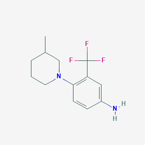 B1356438 4-(3-Methyl-1-piperidinyl)-3-(trifluoromethyl)-phenylamine CAS No. 946730-96-7