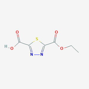 molecular formula C6H6N2O4S B13564384 5-(Ethoxycarbonyl)-1,3,4-thiadiazole-2-carboxylic acid 