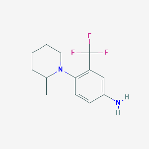 molecular formula C13H17F3N2 B1356439 4-(2-Methyl-1-piperidinyl)-3-(trifluoromethyl)-phenylamine CAS No. 946719-19-3