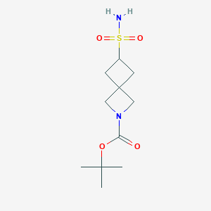 molecular formula C11H20N2O4S B13564437 Tert-butyl 6-sulfamoyl-2-azaspiro[3.3]heptane-2-carboxylate 