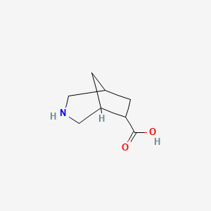 molecular formula C8H13NO2 B13564452 3-Azabicyclo[3.2.1]octane-6-carboxylic acid 