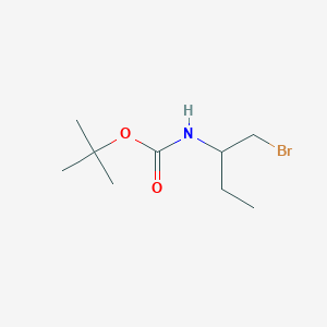 molecular formula C9H18BrNO2 B13564455 tert-butylN-(1-bromobutan-2-yl)carbamate 