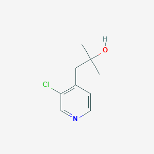 molecular formula C9H12ClNO B13564464 1-(3-Chloropyridin-4-yl)-2-methylpropan-2-ol 