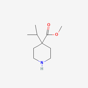 molecular formula C10H19NO2 B13564504 Methyl 4-isopropylpiperidine-4-carboxylate 