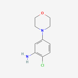 molecular formula C10H13ClN2O B1356452 2-Chloro-5-(4-morpholinyl)aniline CAS No. 915921-20-9