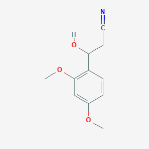 molecular formula C11H13NO3 B13564551 3-(2,4-Dimethoxyphenyl)-3-hydroxypropanenitrile CAS No. 51241-28-2