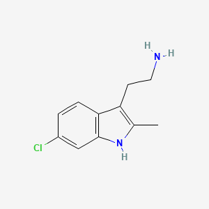 molecular formula C11H13ClN2 B13564570 2-(6-chloro-2-methyl-1H-indol-3-yl)ethan-1-amine 