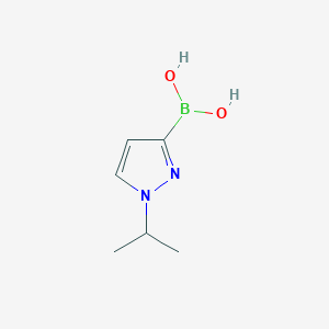 molecular formula C6H11BN2O2 B13564633 (1-Isopropyl-1H-pyrazol-3-yl)boronic acid 