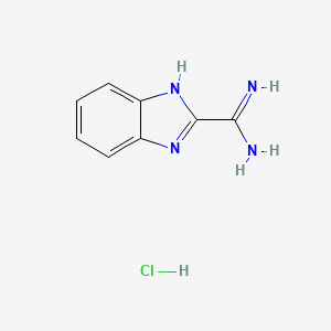 molecular formula C8H9ClN4 B13564640 1H-1,3-benzodiazole-2-carboximidamide hydrochloride 