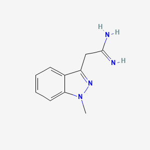 molecular formula C10H12N4 B13564694 2-(1-Methyl-1h-indazol-3-yl)ethanimidamide 