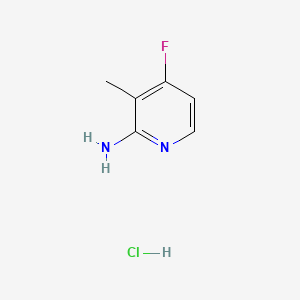 molecular formula C6H8ClFN2 B13564707 4-Fluoro-3-methylpyridin-2-amine hydrochloride 