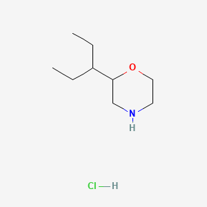 molecular formula C9H20ClNO B13564747 2-(Pentan-3-yl)morpholinehydrochloride 