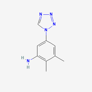 molecular formula C9H11N5 B1356476 2,3-二甲基-5-(1H-四唑-1-基)苯胺 CAS No. 954328-84-8
