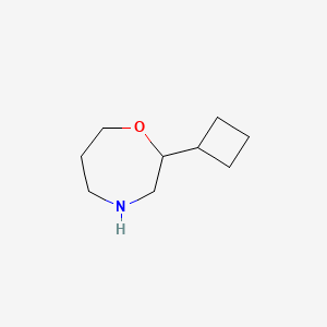 molecular formula C9H17NO B13564763 2-Cyclobutyl-1,4-oxazepane 