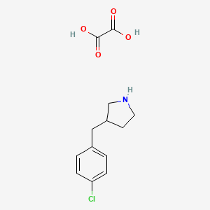 molecular formula C13H16ClNO4 B1356478 3-(4-氯苄基)吡咯烷草酸盐 CAS No. 957998-82-2