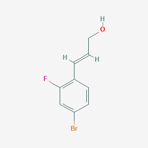 molecular formula C9H8BrFO B13564801 (E)-3-(4-Bromo-2-fluorophenyl)prop-2-EN-1-OL 