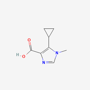 molecular formula C8H10N2O2 B13564811 5-cyclopropyl-1-methyl-1H-imidazole-4-carboxylic acid 