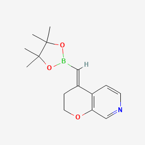 4-((4,4,5,5-Tetramethyl-1,3,2-dioxaborolan-2-yl)methylene)-3,4-dihydro-2H-pyrano[2,3-c]pyridine