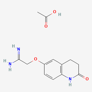 2-[(2-Oxo-1,2,3,4-tetrahydroquinolin-6-yl)oxy]ethanimidamide,aceticacid