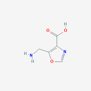 molecular formula C5H6N2O3 B13564829 5-(Aminomethyl)oxazole-4-carboxylic acid 