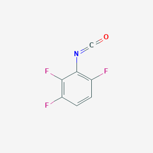 molecular formula C7H2F3NO B13564866 1,2,4-Trifluoro-3-isocyanatobenzene 