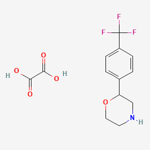 molecular formula C13H14F3NO5 B1356487 2-[4-(Trifluoromethyl)phenyl]morpholine oxalate CAS No. 1198416-91-9