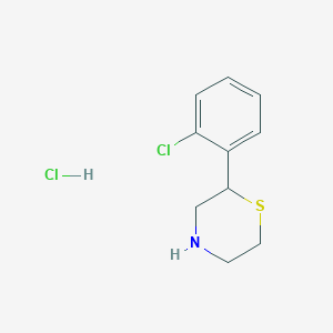 molecular formula C10H13Cl2NS B1356488 2-(2-氯苯基)硫代吗啉盐酸盐 CAS No. 1172888-52-6