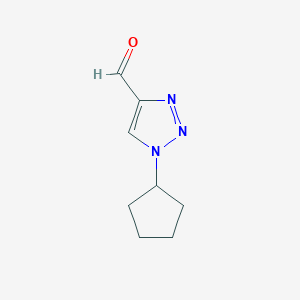 molecular formula C8H11N3O B13564881 1-cyclopentyl-1H-1,2,3-triazole-4-carbaldehyde 