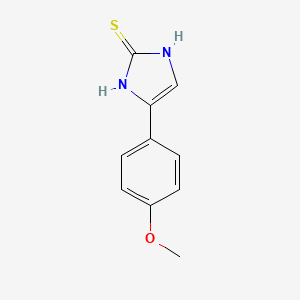 molecular formula C10H10N2OS B1356492 5-(4-甲氧基苯基)-1H-咪唑-2-硫醇 CAS No. 10486-41-6