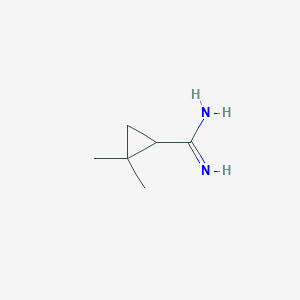 molecular formula C6H12N2 B1356493 2,2-Dimethylcyclopropane-1-carboximidamide 