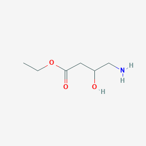 molecular formula C6H13NO3 B13564935 Ethyl 4-amino-3-hydroxybutanoate 